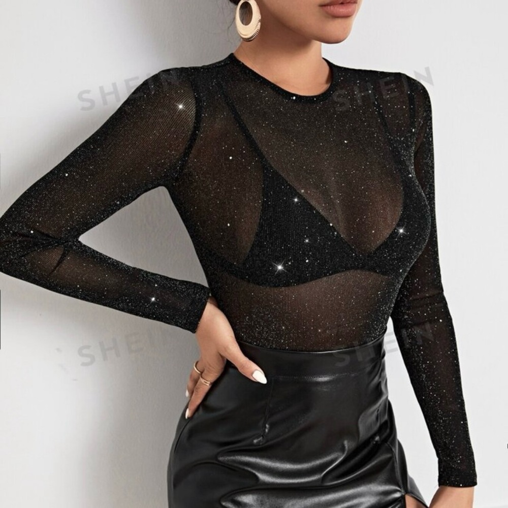 Sheer Glitter Top